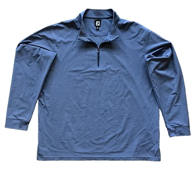 FootJoy 1/4 拉链套衫男式 XL 色调印花中层中南俱乐部松赫斯特 — 第 1/4 张图片