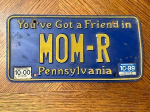 Placa de licencia Pennsylvania Vanity Got a Friend in MOM R 1999 - Imagen 1 de 3