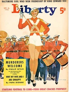 Sept 26, 1936 Liberty Magazine Wallis Simpson, John Barrymore, Dionnes - Picture 1 of 4