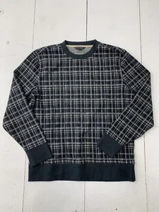 Banana Republic Mens Black White Check pullover Sweater Size Medium New - Picture 1 of 5