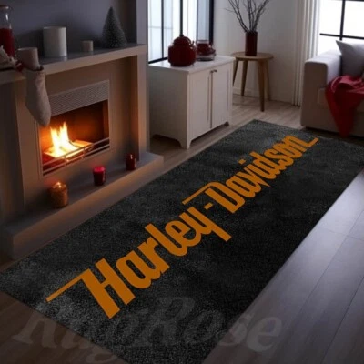 Harley Rug, Biker Rug, Biker Gift, Motorcycle Area Rug,Home Decor Rug,Legend Rug - Image 1 of 4