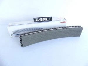 24430 / MÄRKLIN C-GLEIS / 6 GEBOGENE SCHIENEN VORSCHALTGERÄTE RADIUS 579,3 MM - Bild 1 von 2