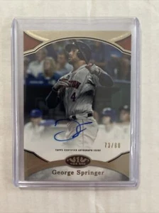 2020 Topps Tier One George Springer On Card Auto /80 - Blue Jays - Picture 1 of 2