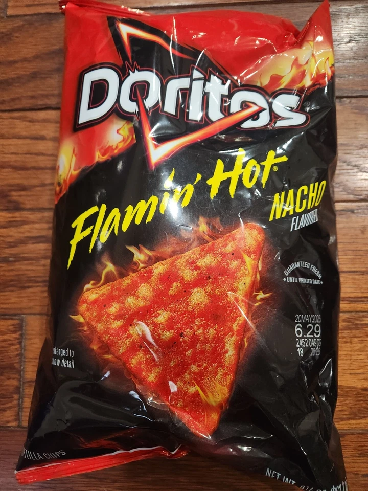 DORITOS Flamin' Hot Nacho Flavored Tortilla Chips (Pack of 2)