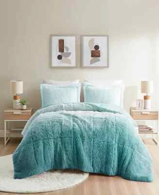 Intelligent Design Brielle Ombre Shaggy Faux Fur 2-Pc. Comforter Set, Twin/Twin - Image 1 of 4
