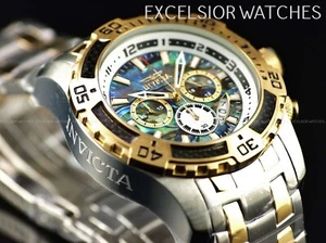 Invicta Men's 51mm Pro Diver SCUBA Chronograph ABALONE Dial Two Tone SS Watch - Picture 1 of 11