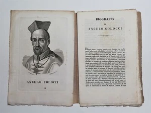 Biografia di Angelo Colocci biografie e ritratti dello Stato Pontificio 1843 - Imagen 1 de 4