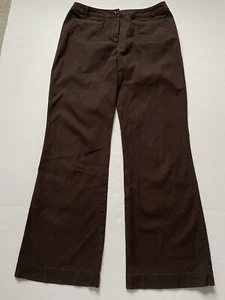 Chicos Hose Damen 1,5 schokobraun weites Bein ausgestellt aufgesetzte Tasche - Bild 1 von 6