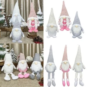 Christmas Gnome Plush Doll Pendant Xmas Tree Hanging Ornament Party Decor GiftMK - Picture 1 of 14