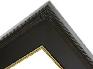 3" Black Gold Picture Frame Wedding Gallery PLEIN AIR frames4art M1B - Picture 1 of 4