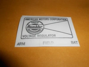 1958-69 Reproduction AMC Voltage Regulator Decal - Picture 1 of 1