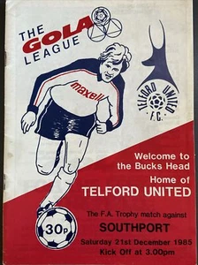 Telford United v Southport(FA Trophy 1st round 85/6) 21/12/85 - Picture 1 of 2