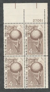 USA. 1189. 4C. James Naismith (1861-1939) Ehrenbasketball. PB4. Neuwertig mit 1961 - Bild 1 von 2
