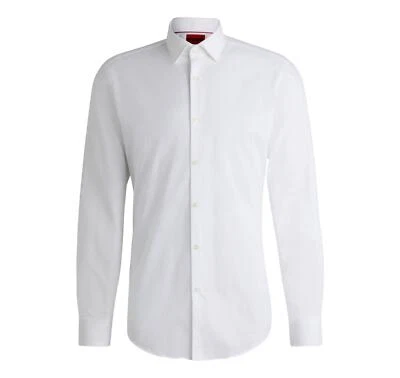 HUGO Camicia Uomo Slim Fit in Cotone C-Jenno' 50289499 Colore Bianco - Immagine 1 di 4