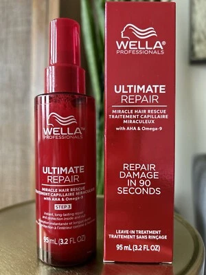 Tratamiento capilar Wella Ultimate Repair Miracle Hair Rescue #3 sin enjuague 3,2 oz nuevo en caja Foto 1 de 2