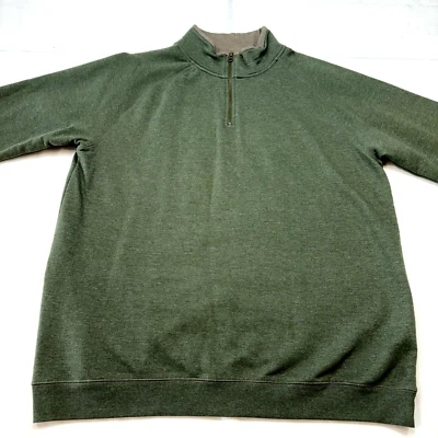 Sudadera Pullover Pelirroja 1/4 Cremallera Para Hombre XL Verde Manga Larga Caza Caminata Campamento Foto 1 de 4