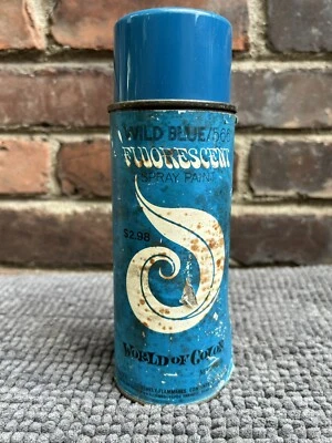 1970 World Of Color Fluorescent Blue Spray Paint - Image 1 of 2