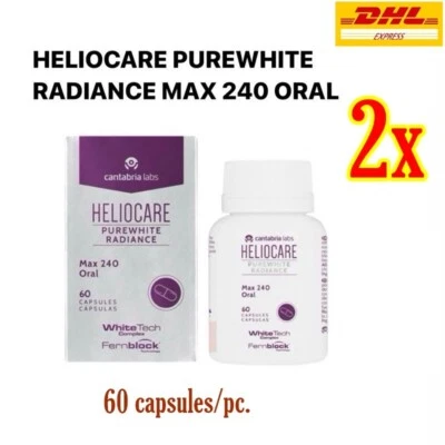 2x HELIOCARE Purewhite Radiance MAX240 anti melasma White Skin Radiance 60 cápsulas Foto 1 de 4
