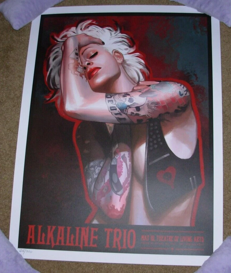 Póster de la gira de conciertos ALKALINE TRIO FILADELFIA 5-10-15 2015 Daniela Uhlig B Foto 1 de 1