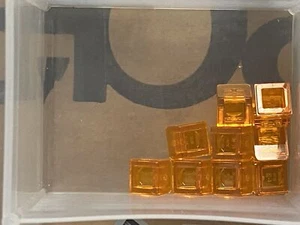 LEGO Parts - Trans Orange Slope 30 1 x 1 x 2/3 - No 54200 - QTY 10 - Picture 1 of 1
