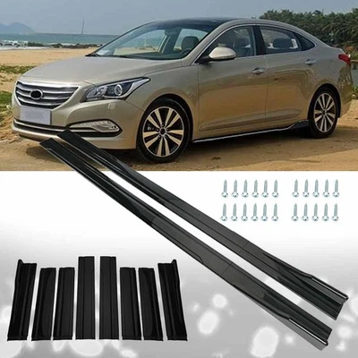 For Hyundai	Accent 2007-2024 Glossy Side Skirt Extension Splitter Spoiler AT Foto 1 de 4