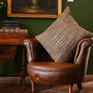 Luxury Woven Tweed Boucle Throw Pillow Covers - Pair of 2, 24" - Picture 1 of 6