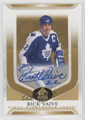 2020 Upper Deck SP Signature Edition Legends Gold Spectrum Foil Rick Vaive Auto - Image 1 of 3