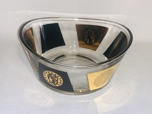 Vintage Cera Salsa/Dip Winkelschale schwarz mit 22K Gold Münzmotiv MCM selten - Bild 1 von 13