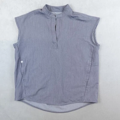 Blusa Médica FIGS Rafaela de Gran Tamaño para Mujer XS Gris Grafito Sin Mangas Técnica Foto 1 de 4
