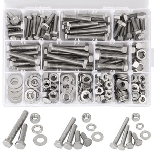 240Pcs Hex Bolts and Nuts Kit Stainless Steel Spring Washers Assortment Kit, ... - Picture 1 of 7
