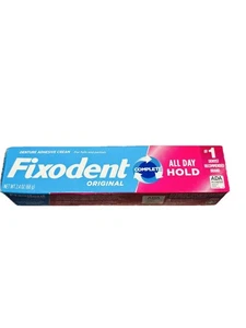 Fixodent Original Prothesen Haftcreme 2,4 oz den ganzen Tag Halt Zink ADA akzeptiert - Bild 1 von 5