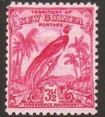 New Guinea Stamp 36  - Bird of Paradise - image 1 of 1
