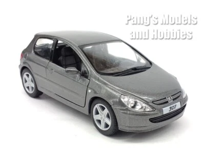 2001 Peugeot 307 XSI 1/32 Scale Diecast Model by Kinsmart - DARK SILVER - Image 1 of 4