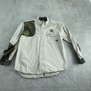 Mad Dog Gear By Stearns Mossy Oak Long Sleeve Shirt XL 100% Cotton 4721 - Picture 1 of 8