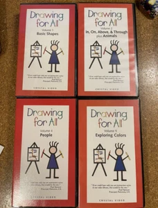 Lot Of Drawing For All, VHS Vol 1,2,4,5 how to draw Crystal Video - Picture 1 of 5