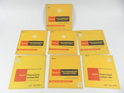 LOT (7) KODAK Poly Contrast Acetate Filter Set PC1-PC4 Broken Seals A322 - Image 1 of 4