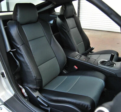 FUNDAS DE ASIENTO IGGEE S. CUERO AJUSTE PERSONALIZADO PARA NISSAN 350Z 2003-2006 NEGRO/CARBÓN Foto 1 de 4