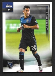 2021 Topps MLS ANDRES RIOS  Base Card - SAN JOSE EARTHQUAKES - #89