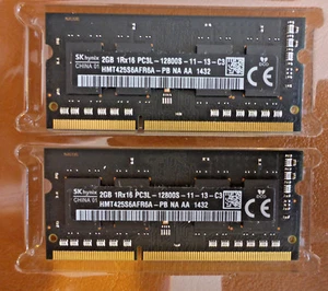4GB (2 x 2GB) RAM for Macbook Pro / iMac or Mac Mini - PC3L-12800S-11 - Picture 1 of 4