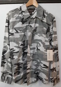 No Boundaries Man's Button Up Shirt Sz M Long Sleeve Camouflage Casual - Picture 1 of 2