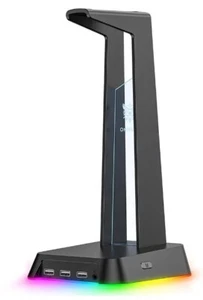 Onikuma Headset Display Ständer ST-2 mit 3 USB + Audio Kopfhörer Halterungen - Bild 1 von 7