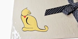 Roxie Katze Käseplatte Tablett Tonplatte - Bild 1 von 6