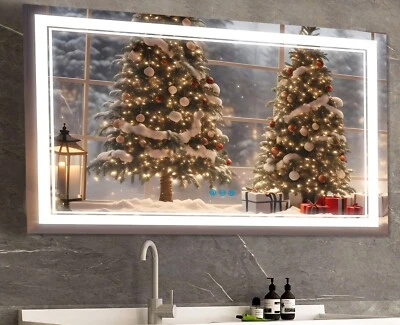 48”x 32” LED Bathroom Mirror, Wall Vanity Mirror, 3 Colors Touch , Anti-Fog - Image 1 of 4