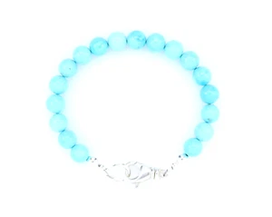 Men’s Unisex Sleeping Beauty Turquoise Bracelet, Rare Robin’s Egg Blue 8mm Round - Picture 1 of 4