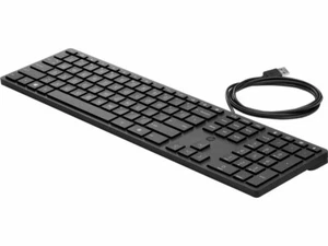 HP Desktop 320K Wired Keyboard, USB, Black - 9SR37UT#ABA - Picture 1 of 2