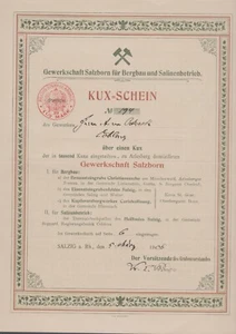 Gewerkschaft Salzborn für Bergbau u. Salinenbetrieb , 1 Kux, 1906 - Bild 1 von 1