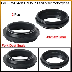 43x53x13mm Fork Dust Seals For KTM/BMW/TRIUMPH/HUSQVARNA and other Motorcycles - Picture 1 of 20