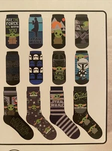 NEW! lot 12 pair mens size 6-12 Star Wars The Mandalorian - Picture 1 of 1