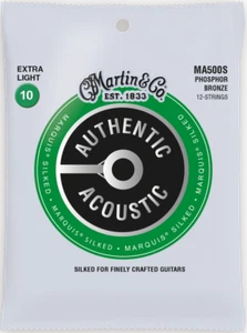 Cuerda de guitarra acústica de bronce Martin 12 cuerdas Marquis seda 10-47 ex teniente Phos - Imagen 1 de 1