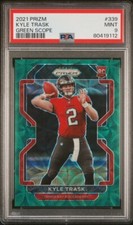 Kyle Trask 2021 Panini Prizm #339 Green Scope Rookie Card RC /75 PSA 9 Mint